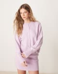 [ASOS DESIGN] ASOS DESIGN knitted cardigan in lilac pink (part of a set) S Light Pink