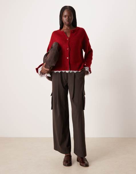 Red Cardigans For Women | Burgundy & Dark Red Styles