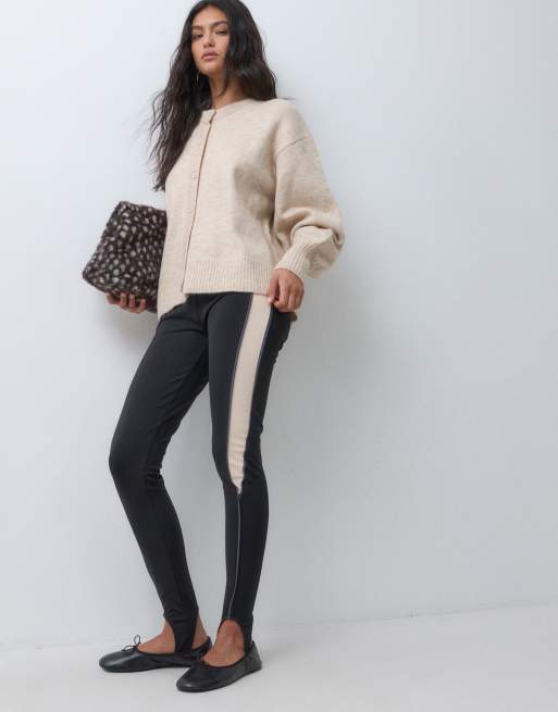 ASOS DESIGN knitted cardigan with volume sleeves in cream, 2 of 5