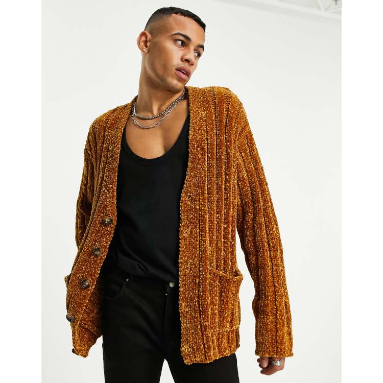 Oversized hot sale chenille cardigan