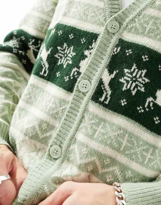 Christmas hot sale green cardigan