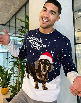 mens dachshund christmas jumper