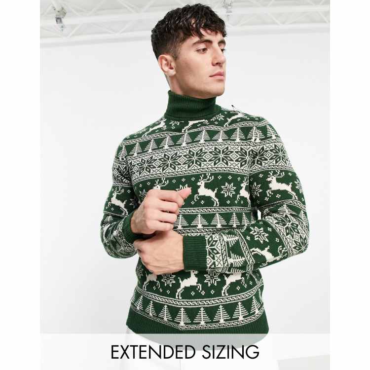 Green christmas jumper mens cheap