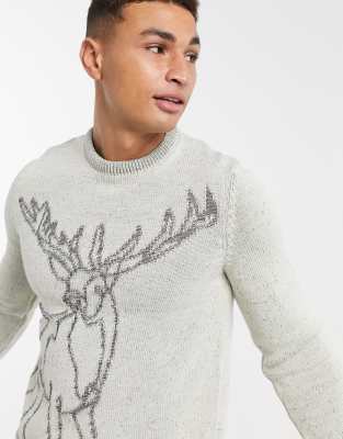 mens stag christmas jumper