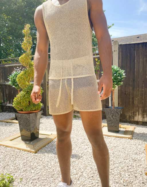 Men in mesh shorts store