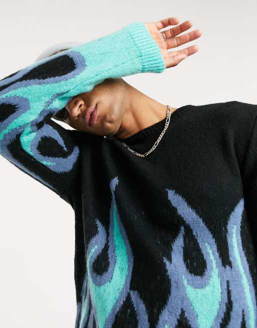 Blue flame sweater sale