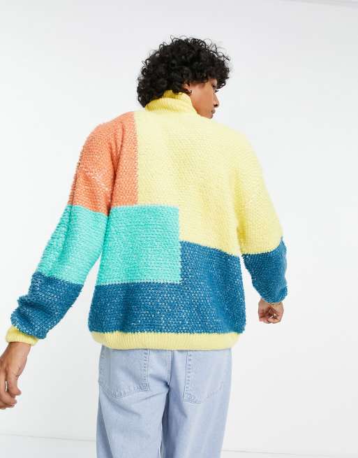 Asos color hot sale block sweater