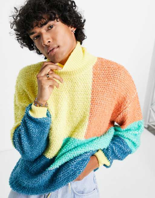 Asos color shop block sweater