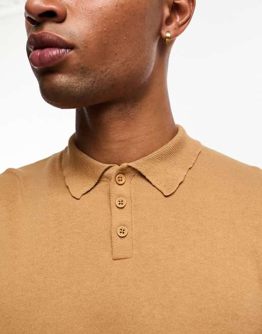 Tan lacoste deals shirt