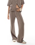 [ASOS DESIGN] ASOS DESIGN knitted cotton pants in mocha (part of a set)-Brown M Mocha