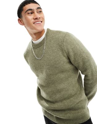 ASOS DESIGN knitted crew neck plush jumper