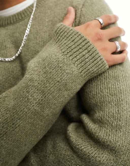 ASOS DESIGN knitted crew neck plush jumper, 2 of 4
