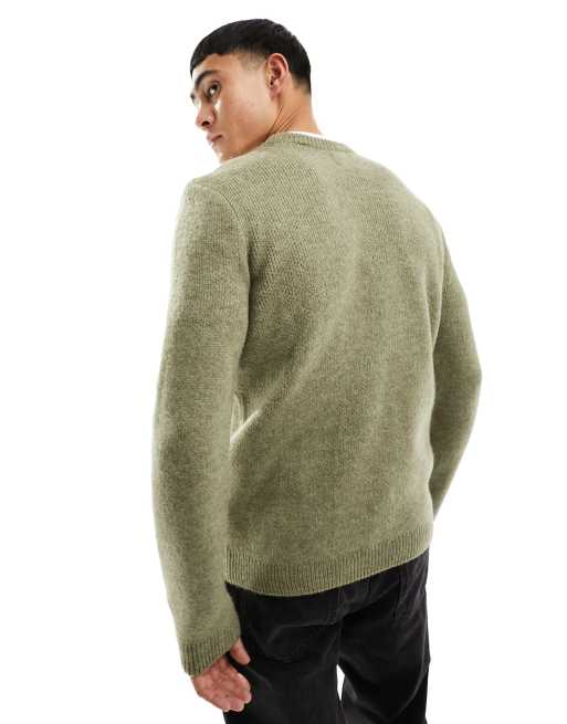 ASOS DESIGN knitted crew neck plush jumper, 4 of 4
