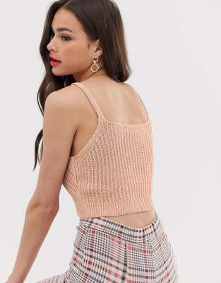 knitted cropped vest