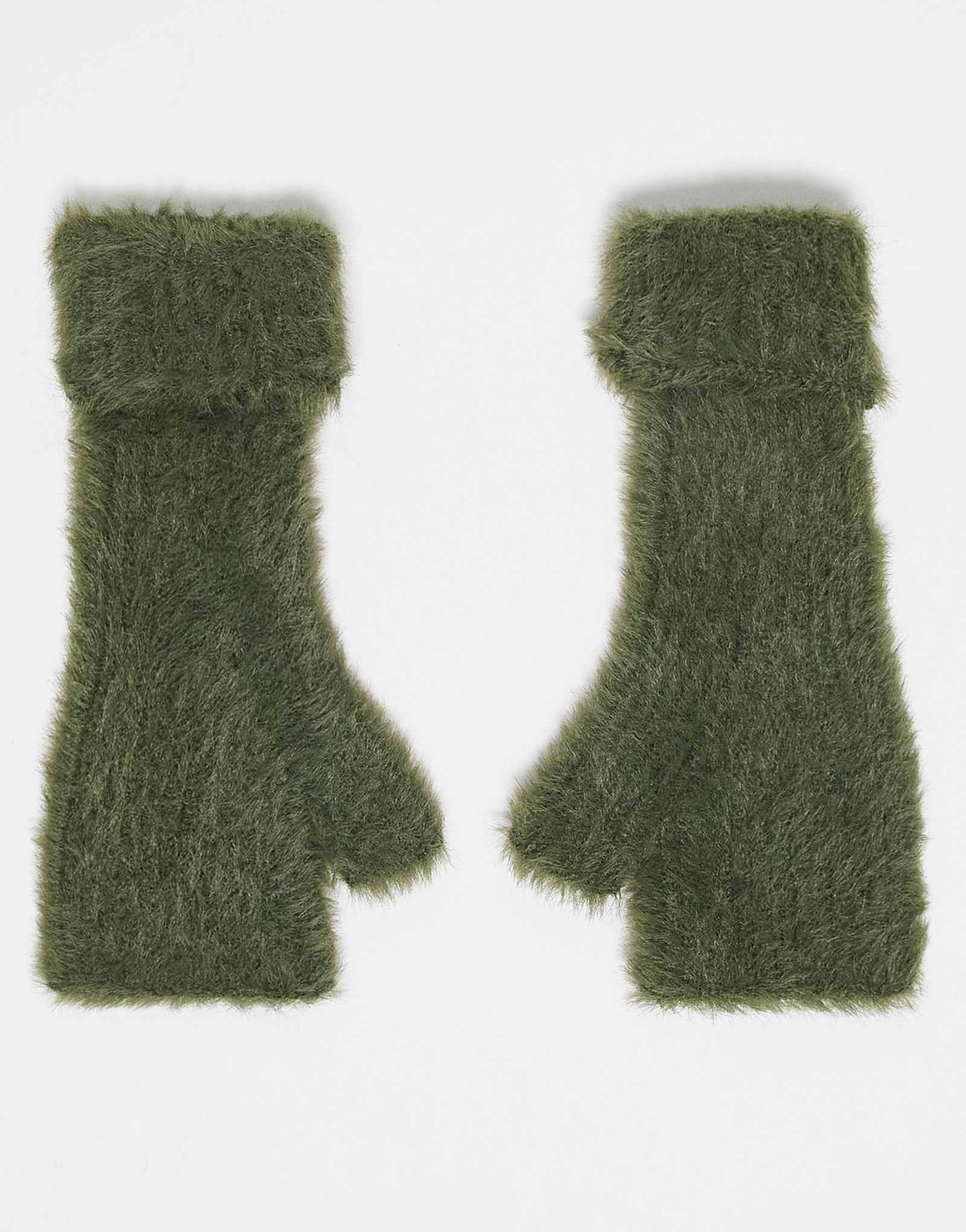 Дизайнерские трикотажные перчатки без ресниц ASOS DESIGN цвета хаки