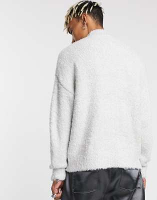 half zip fluffy jumper