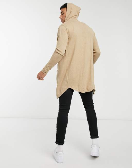 Tan best sale hooded cardigan