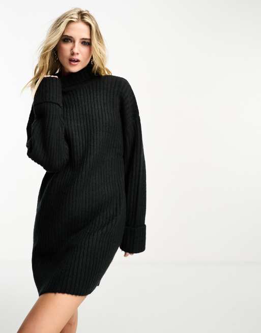 Asos black outlet turtleneck dress