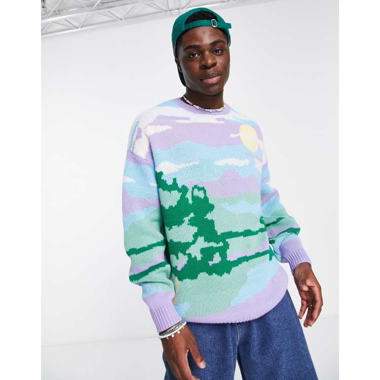Asos Design Green Cloud Jumper ASOS DESIGN Knitted Jumper