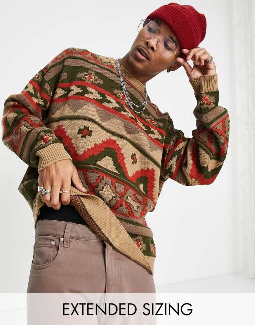 ASOS DESIGN knitted jumper with pattern