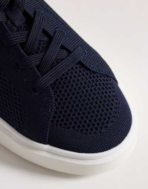 ASOS DESIGN knitted lace up trainers with white sole, 5 of 5