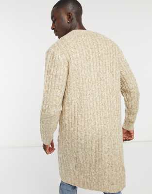 oatmeal cable knit cardigan