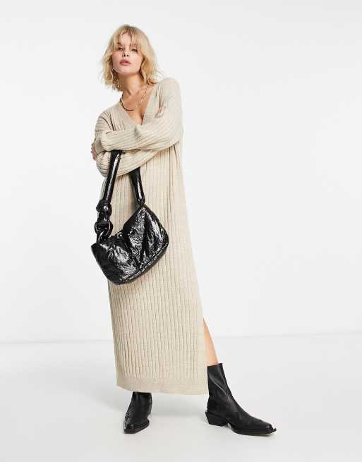 Maxi knitted hot sale jumper dress