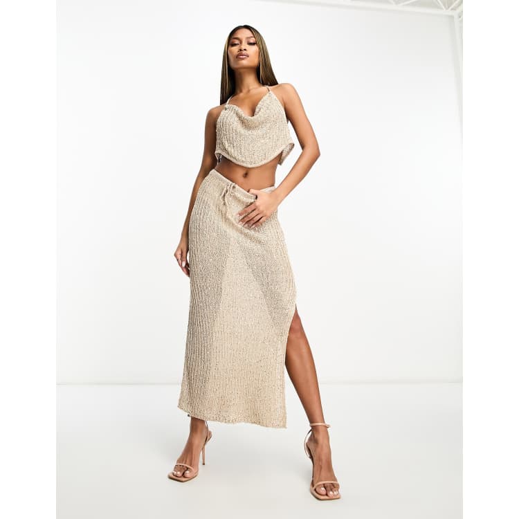 Knitted maxi skirt co sales ord