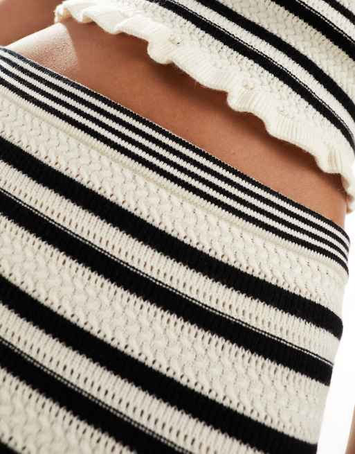 スカート leinwande Braids Stripe Knitted Skirt Braids Stripe Knitted Skirt/Navy | leinwände | ライン