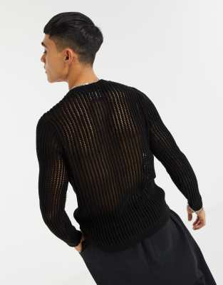 Black mesh clearance jumper