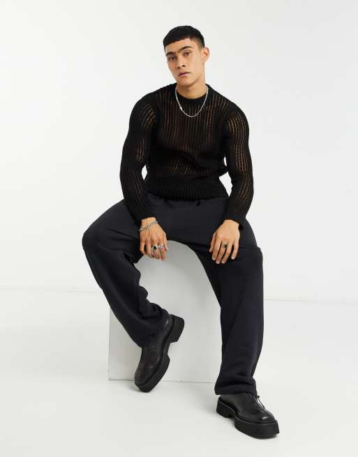 Asos mens black clearance jumper