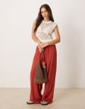 [ASOS DESIGN] ASOS DESIGN knitted mesh stitch vest top in white S White