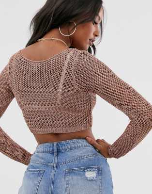 asos mesh crop top