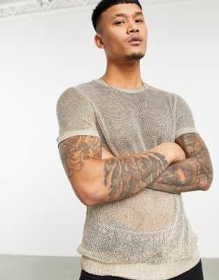 gold mesh shirt