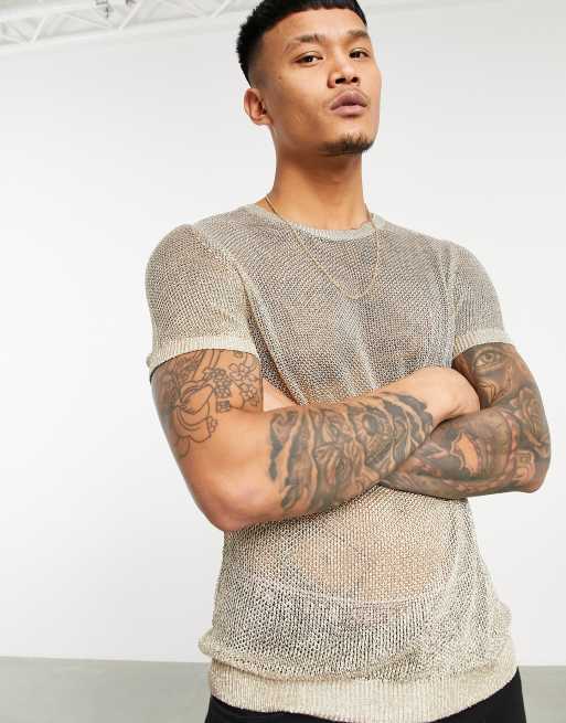 Asos mesh hot sale top mens