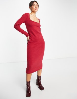 asos knit midi dress