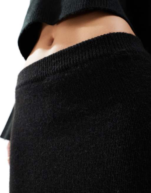 ASOS DESIGN knitted midi skirt in black (part of a set), 5 of 5