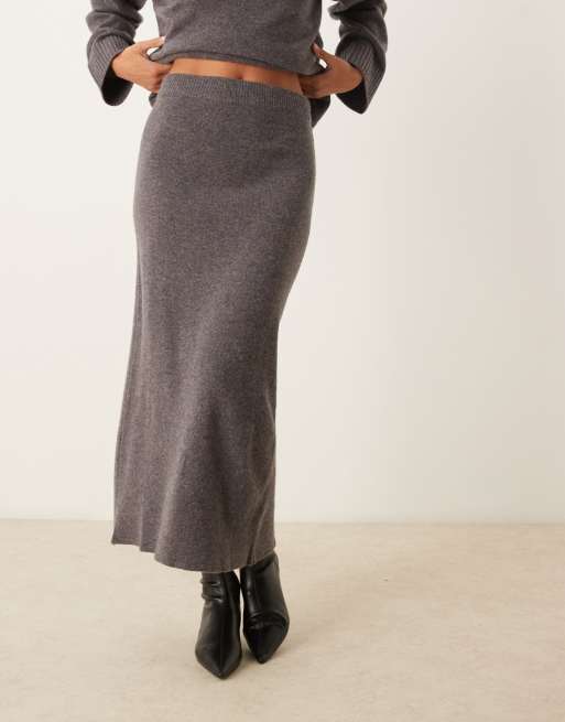 ASOS DESIGN knitted midi skirt in lambswool (part of a set), 4 of 5