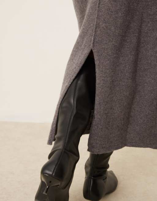 ASOS DESIGN knitted midi skirt in lambswool (part of a set), 5 of 5