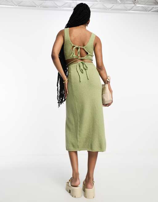 Olive green outlet skirts yarn