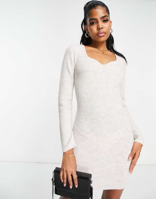 Long sleeve knit mini hot sale dress