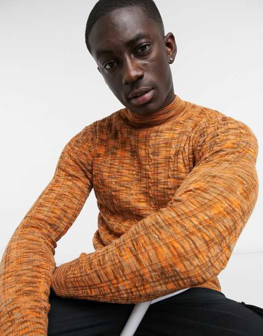 Tight shop orange turtleneck