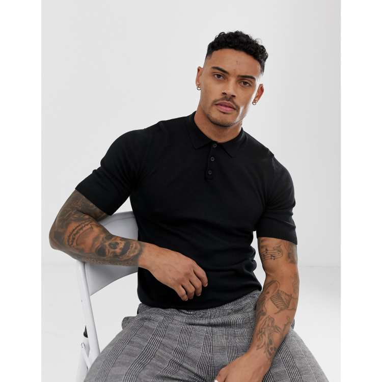 Mens muscle fit store polo