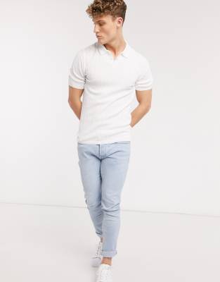white polo shirt muscle fit