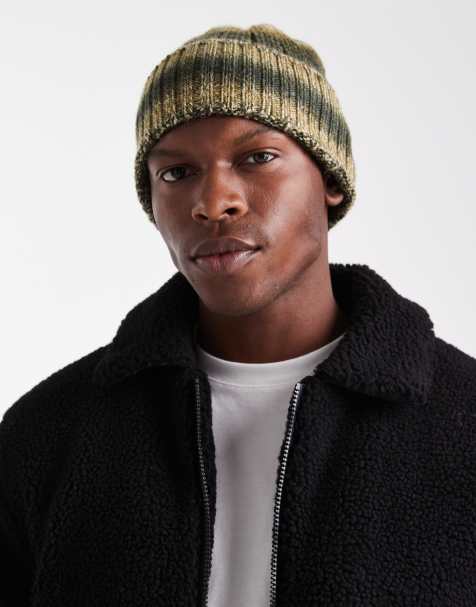 ASOS DESIGN knitted ombre beanie in green - view 1