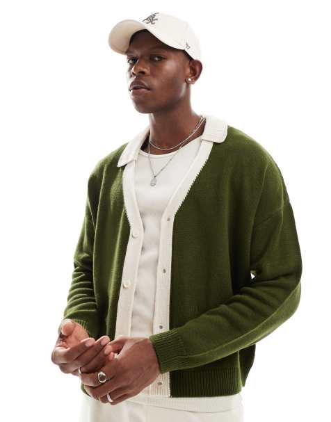 Green Cardigans For Men ASOS