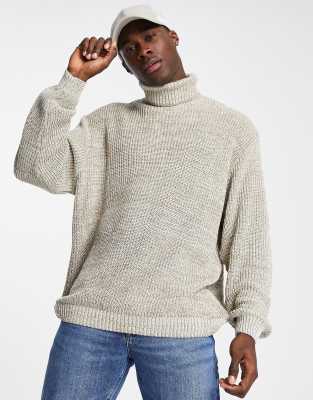 mens fisherman roll neck jumper