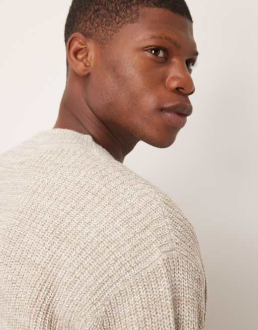 Oatmeal v neck sweater best sale