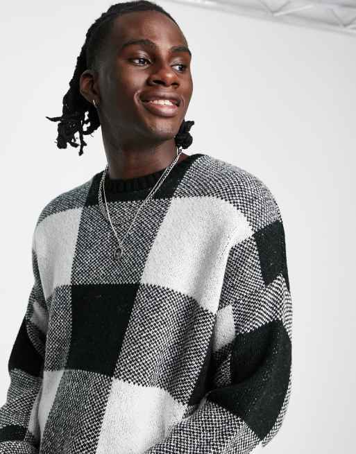 Checkered jumper mens best sale