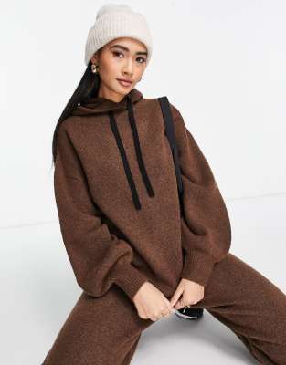 knitted oversized hoodie